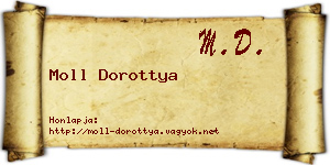 Moll Dorottya névjegykártya